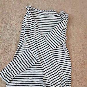 Black and White striped long-sleeved shirt